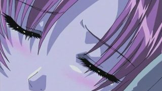 Aroused hentai cutie slurping a giant shaft with lust