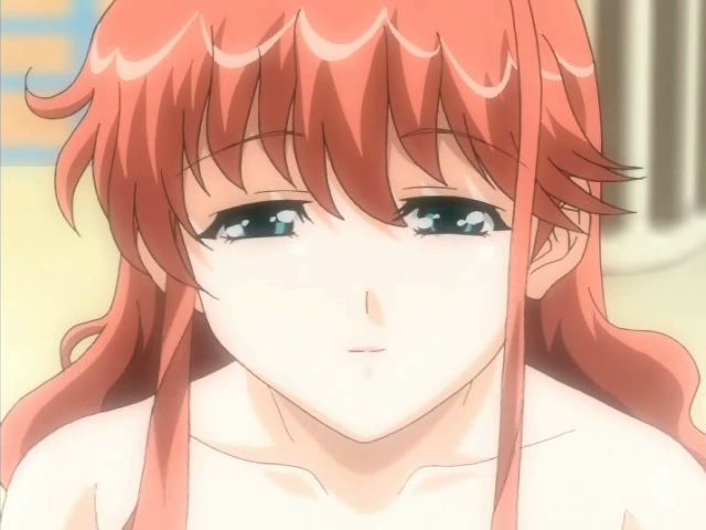 Big titted redhead hentai seductress oiling and licking a big schlong