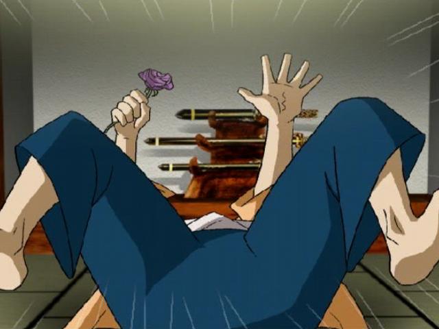 Horny hentai gay samurai dreaming of a large dick inside his tight asshole