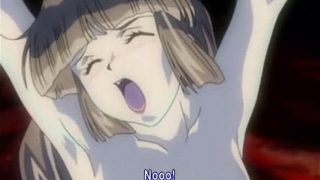 Lovable blonde hentai chick getting tied up and tortured by a shemale mistress