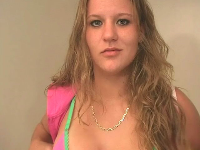 Naughty blonde teenage nymphet Christy teasing us with her chubby body