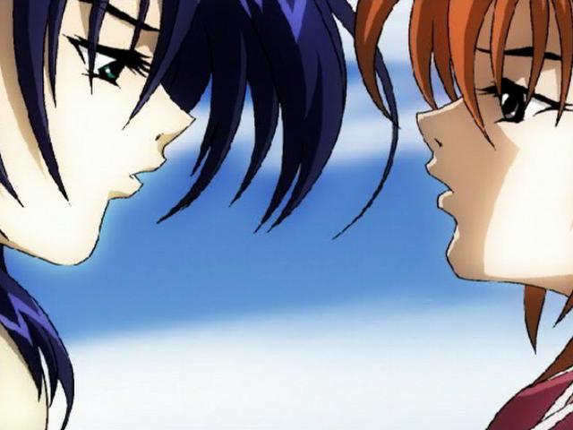 Two gorgeous hentai gays kissing and touching their sexy bodies