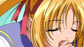 Blonde hentai chick talks to her fuck buddy