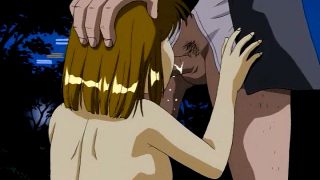 Busty hentai brunette sucks this hard hentai dick