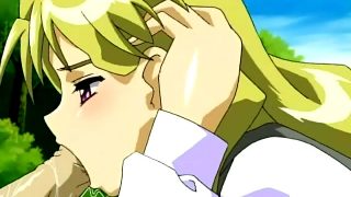 Hentai college babe sucks her teacher’s prick in the middle of the park