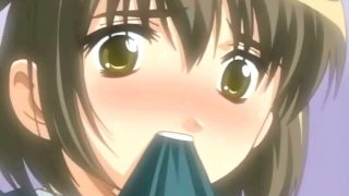 Kinky hentai guy plays with his new fuck toy