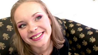 Perverse Russian young charmer Becky stripping for you on the couch