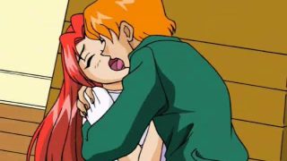 Pleasing redhead hentai sugar making love with her boyfriend on the gym floor