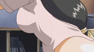 Spicy hentai minx slurping an enormous cock with lust