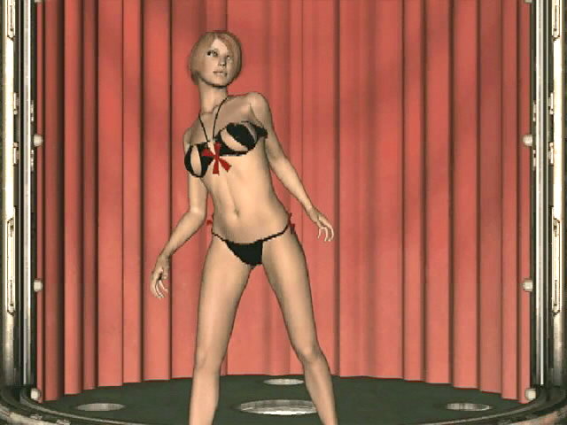 Good looking 3D model in black lingerie Cindy dancing flirtatiously for you